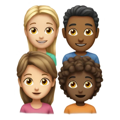 Four kids and one adult 2 of  sticker