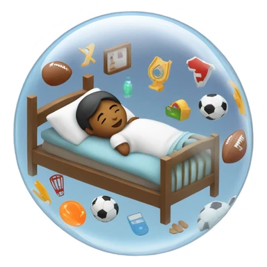 Person dreaming about football sticker