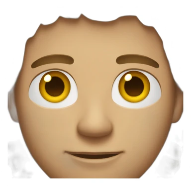 man with small eyes and light brown making llp sticker