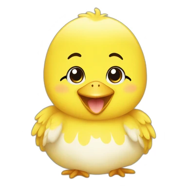 yellow-chick-smile-cute-illusut sticker
