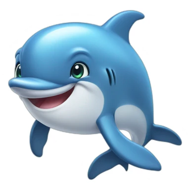 a cute dolphin sticker