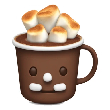Hot chocolate with toasted marshmallows on top sticker