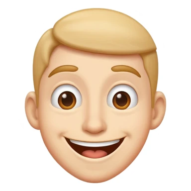 Goofy face, cheerful expression sticker