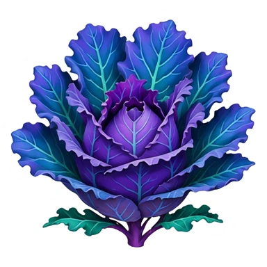 Blue and purple kale  sticker