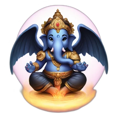 Ganesha dark angel sticker