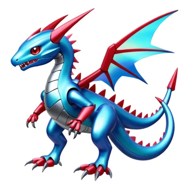  Cool Shiny Digimon-Fakemon-Salamence-Flygon-Mecha full body sticker