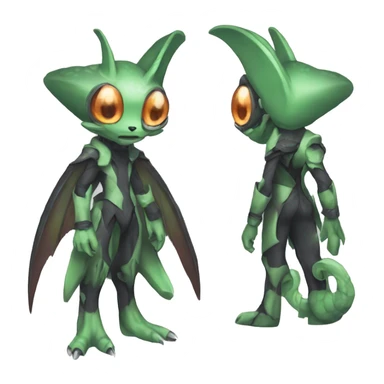 cute cool edgy sharp eldritch alien Digimon-Fakemon-animal full body sticker