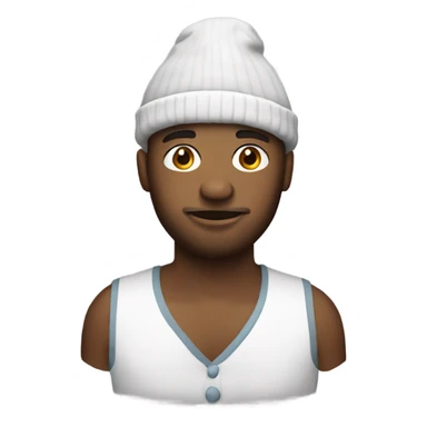 Man with night gown and stocking hat sticker