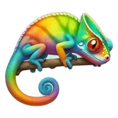 Rainbow Chameleon sticker