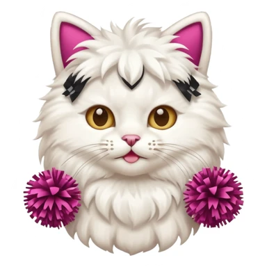cheerleading cat with pom pom sticker