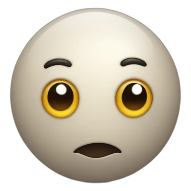 3d sphere with a cartoon wistful skin texture with big stupid eyes sticker