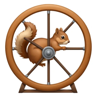 squirrel in a wheel sticker