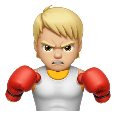 blonde angry boxer  sticker