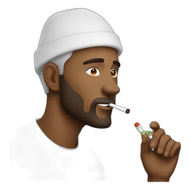 Man smoking shisha sticker