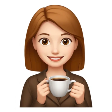 woman, hold a cup of coffee sticker