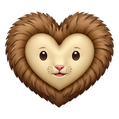 heart made of fur sticker