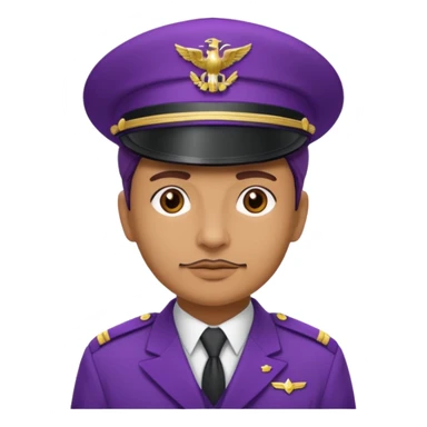 Colonel with purple hat sticker