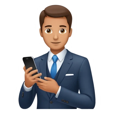 salesman with phone sticker