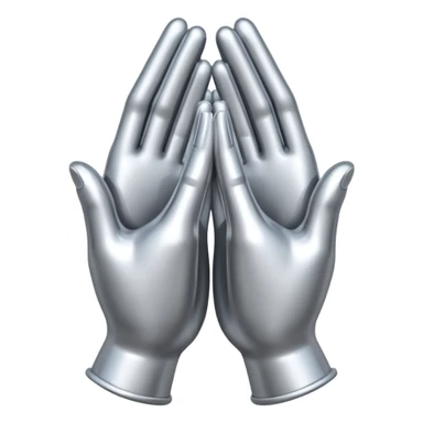 praying metallic hands, no gold sticker