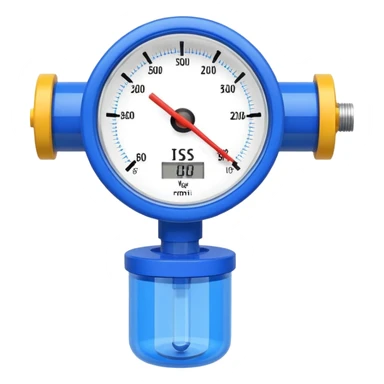 Mini caudalimetro color azul  sticker