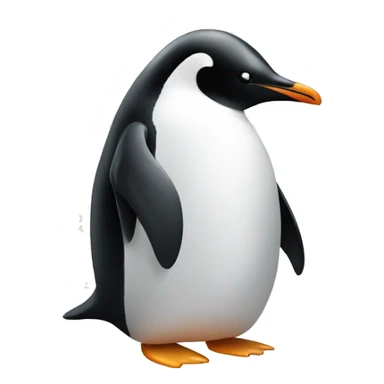 Penguin with a bellg sticker
