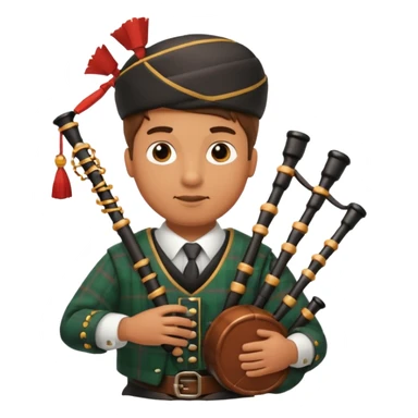 Manos tocando una gaita sticker