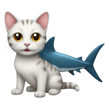 Cat with shark tail  sticker