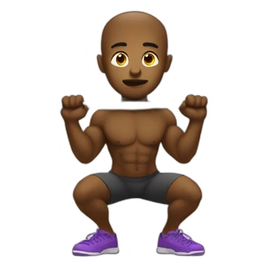 squatted with a barbell sticker