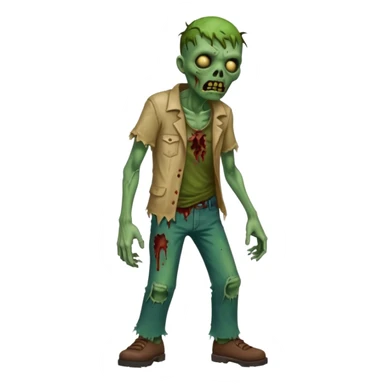 Create an emoji of  a scary Zombie full bodied sticker