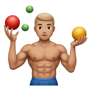 person juggling without the balls sticker