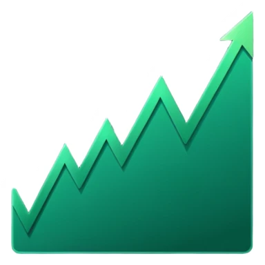 dark green growth graph sticker