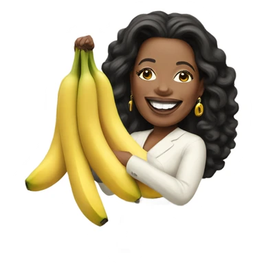 Oprah with a banana sticker