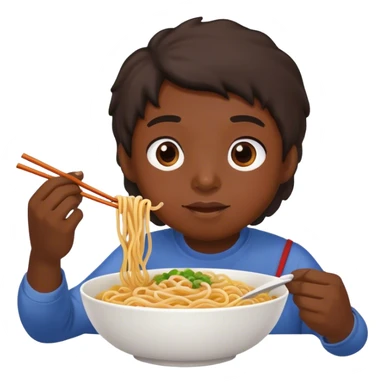 Paras eating noodles  sticker
