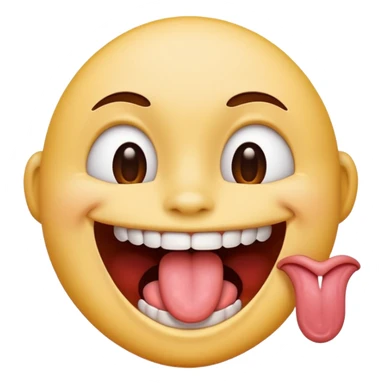 Smexy emoji with tongue licking teeth sticker