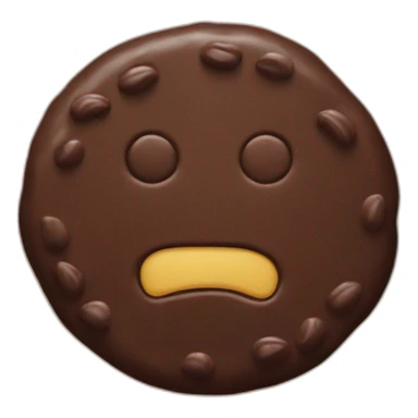 One chocolate cookie sticker