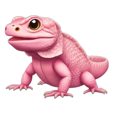 fat pink tegu lizard sticker