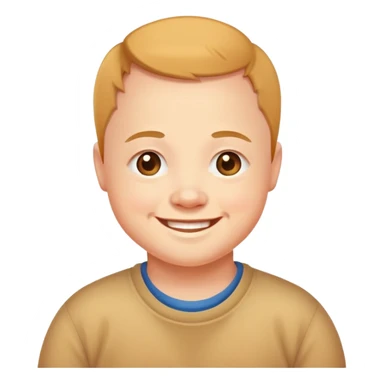 A friendly person with Down syndrome smiling sticker