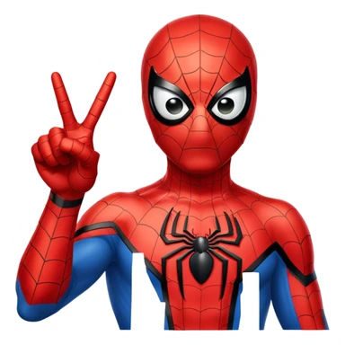 Spider-Man giving a peace sign  sticker