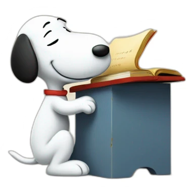 snoopy estudando sticker
