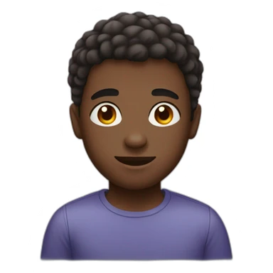 young man with a round face of dark skin color with short hair and a mole on his nose sticker