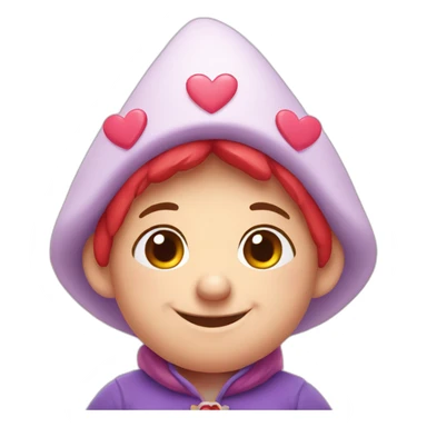 Cute gnome with hearts around them sticker