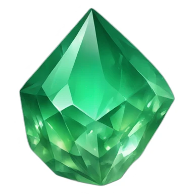 Green crystal casual game icon sticker