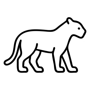 Black panther silhouette sticker