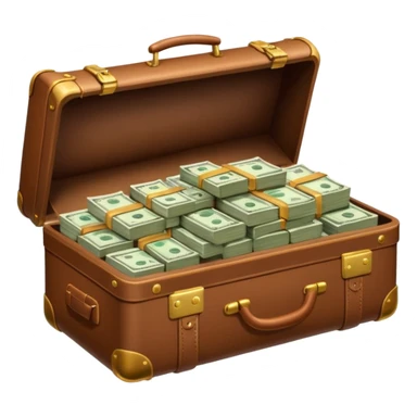 maleta con dinero sticker