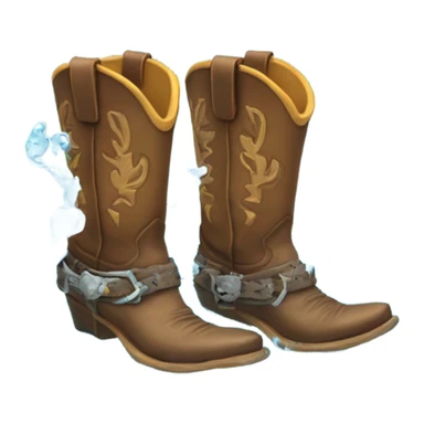 Cowboy boots in water sticker