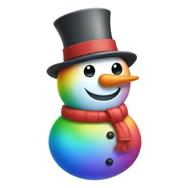 Rainbow snowman sticker