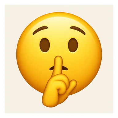 emoji with shushing face sticker