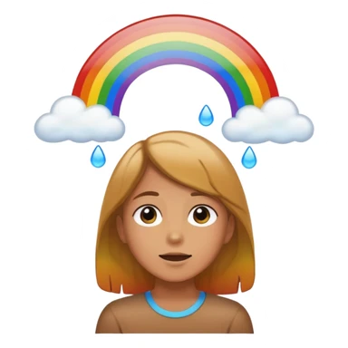 Rainbows with a person sticker
