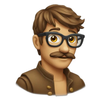 Roux avec lunette moche sticker