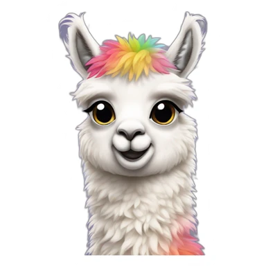 baby llama multicolor  sticker